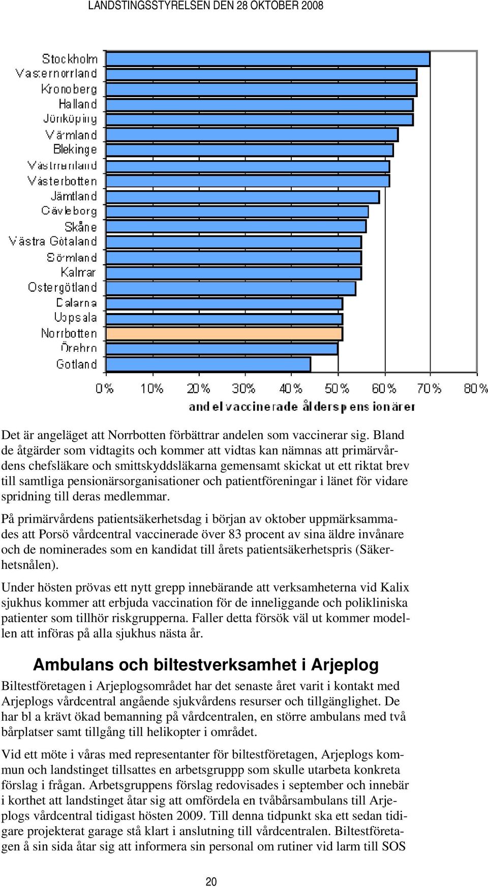 patientföreningar i länet för vidare spridning till deras medlemmar.