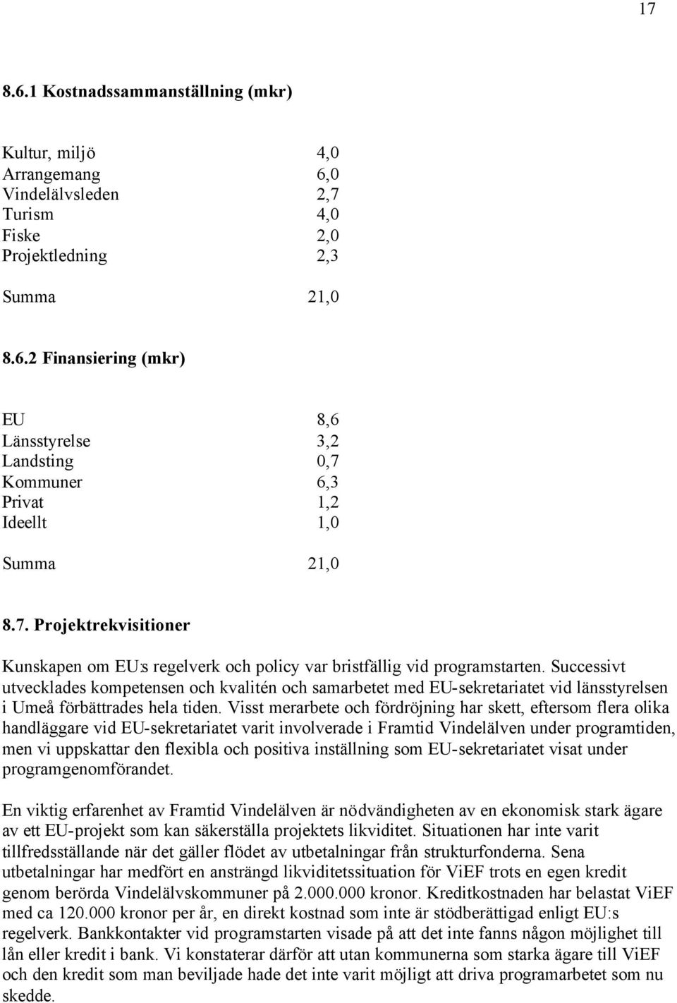 Successivt utvecklades kompetensen och kvalitén och samarbetet med EU-sekretariatet vid länsstyrelsen i Umeå förbättrades hela tiden.