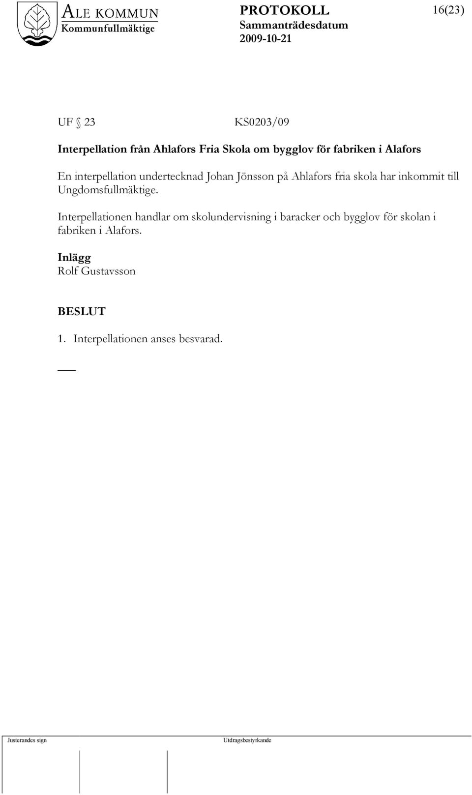 till Ungdomsfullmäktige.
