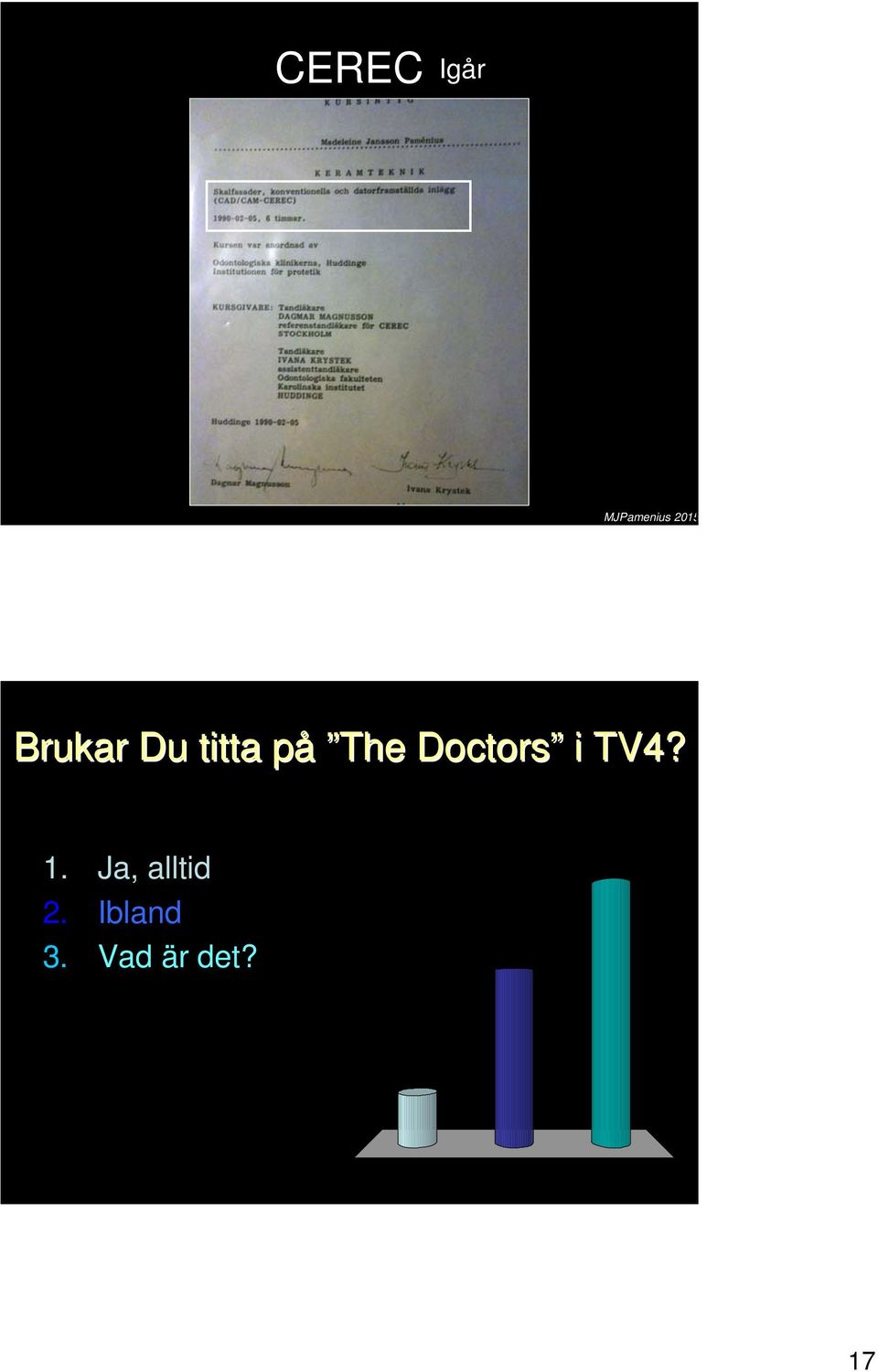 Ja, alltid 2. Ibland 3.