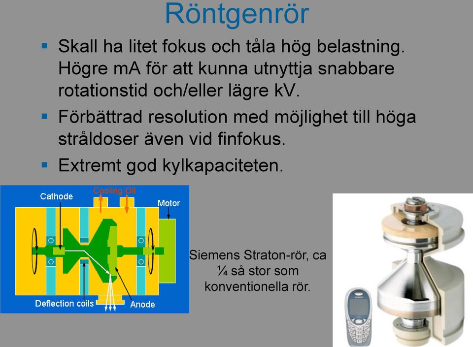 Förbättrad resolution med möjlighet till höga stråldoser även vid