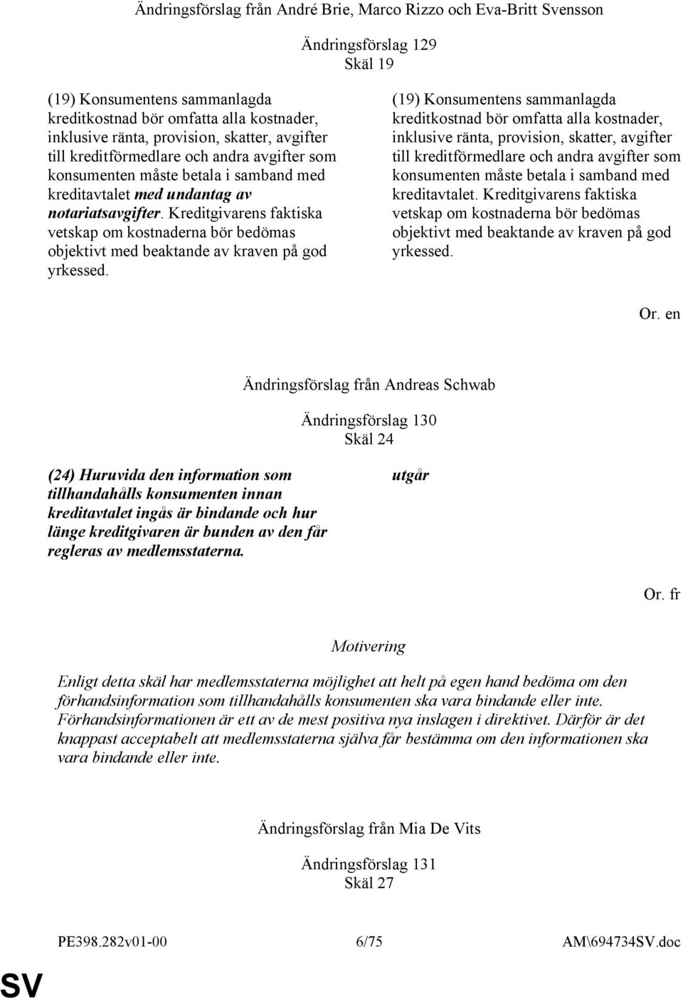 Kreditgivarens faktiska vetskap om kostnaderna bör bedömas objektivt med beaktande av kraven på god yrkessed.