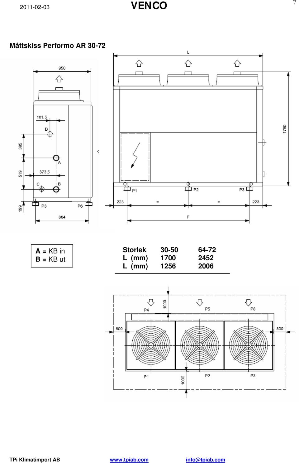 = KB ut Storlek 30-50 64-72 L