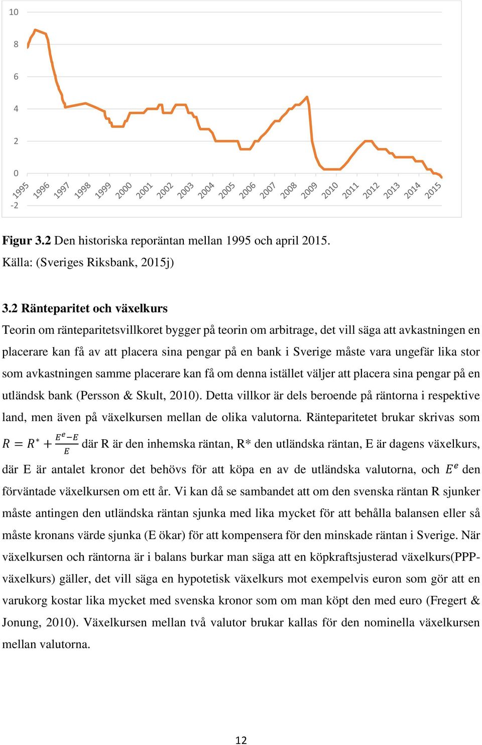 vara ungefär lika stor som avkastningen samme placerare kan få om denna istället väljer att placera sina pengar på en utländsk bank (Persson & Skult, 2010).