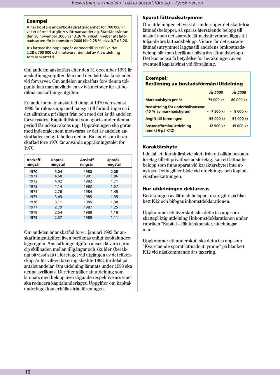 2,28 x 700 000 och motsvarar den del av A:s utdelning som är skattefri. Om andelen anskaffats efter den 31 december 1991 är anskaffningsutgiften lika med den faktiska kostnaden vid förvärvet.