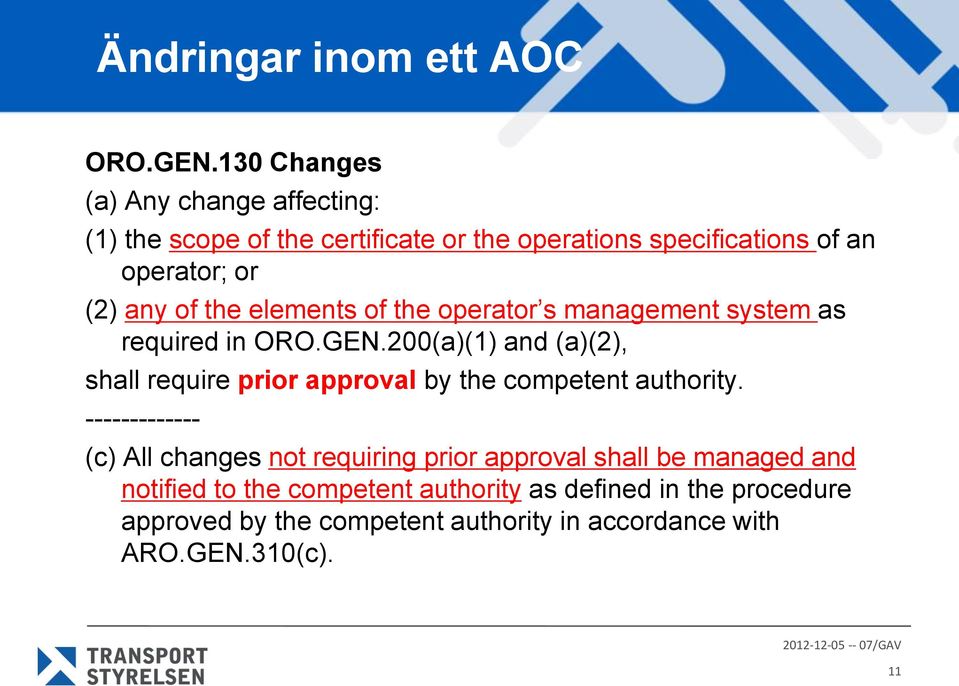 the elements of the operator s management system as required in ORO.GEN.