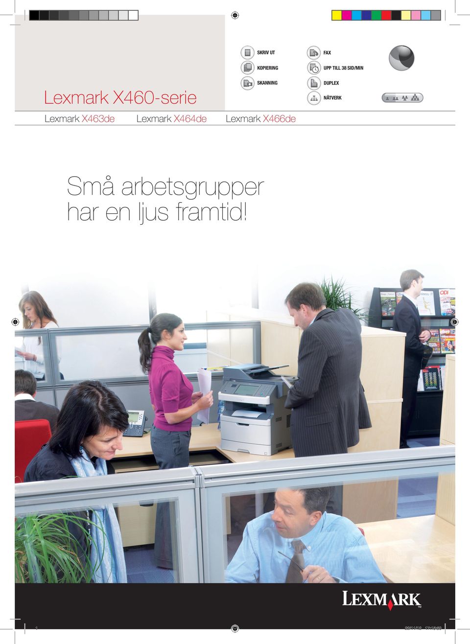 X464de NÄTVERK Lexmark X466de Små