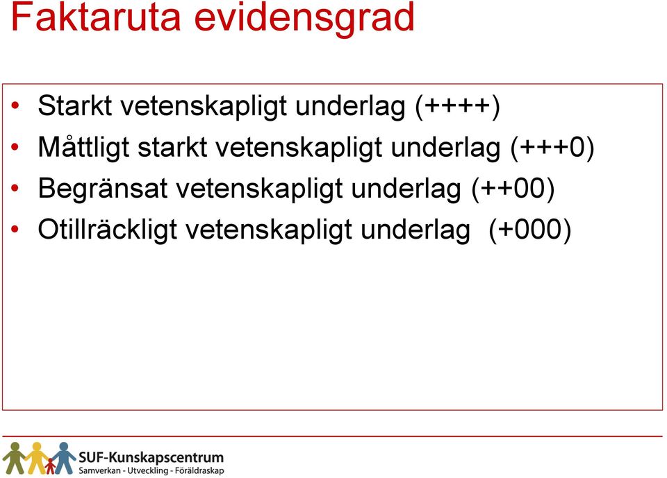 underlag (+++0) Begränsat vetenskapligt