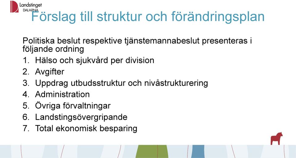 Hälso och sjukvård per division 2. Avgifter 3.