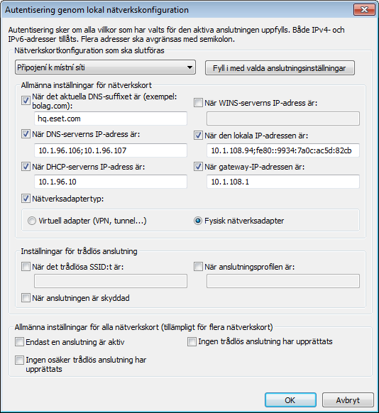 4.2.4.1.2 Zonautentisering - serverkonfiguration Autentiseringen kan utföras av valfri dator/server som är ansluten till det nätverk som ska autentiseras.