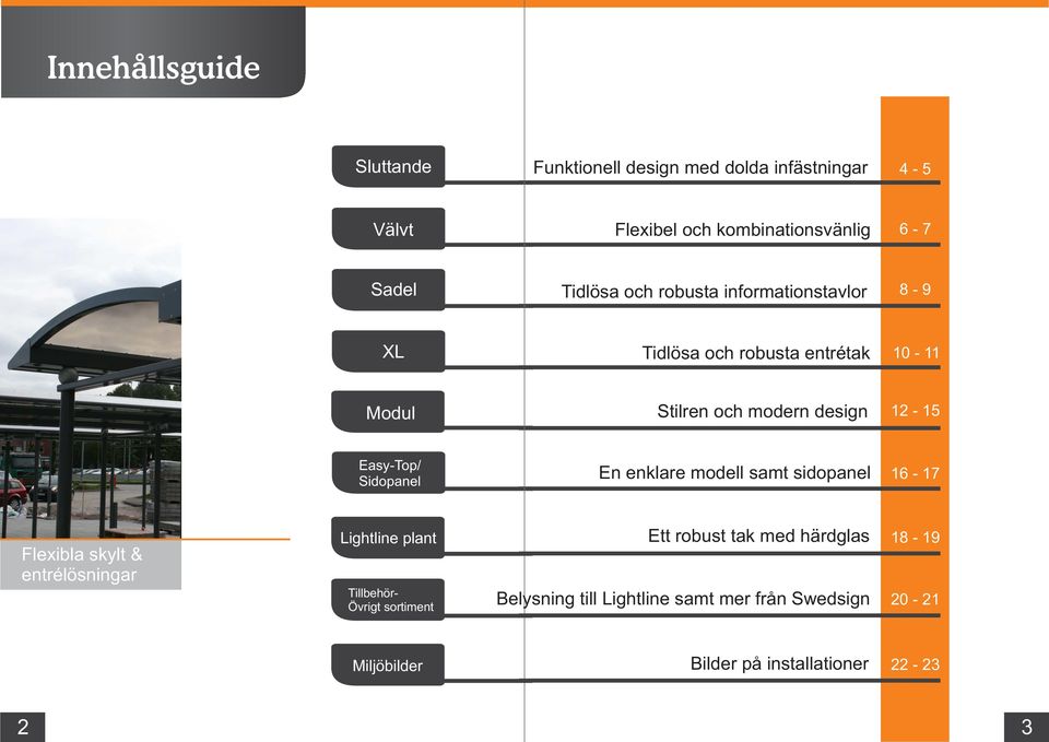 En enklare modell samt sidopanel 16-17 Flexibla skylt & entrélösningar Lightline plansortiment - Övrigt sortiment Ett