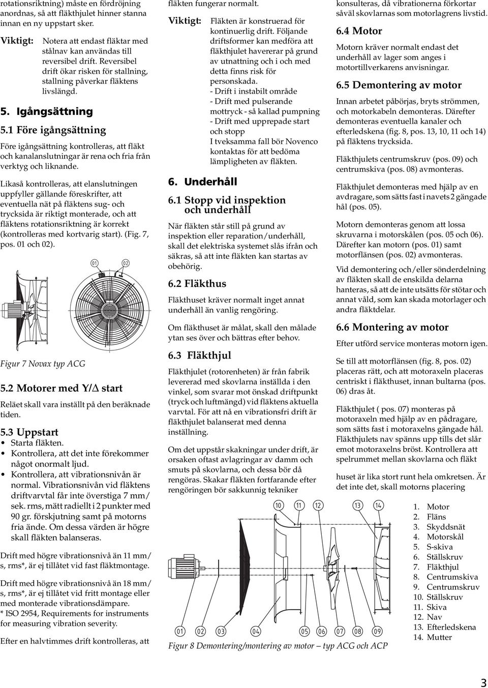 1 Före igångsättning Före igångsättning kontrolleras, att fläkt och kanalanslutningar är rena och fria från verktyg och liknande.