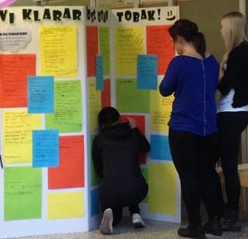 Tobaksfria aktiviteter på gymnasiet UNGDOMSHÄLSAN Skellefteå och Umeå Riktade klassbesök Stöd till handlingsplan och policy Erbjuder