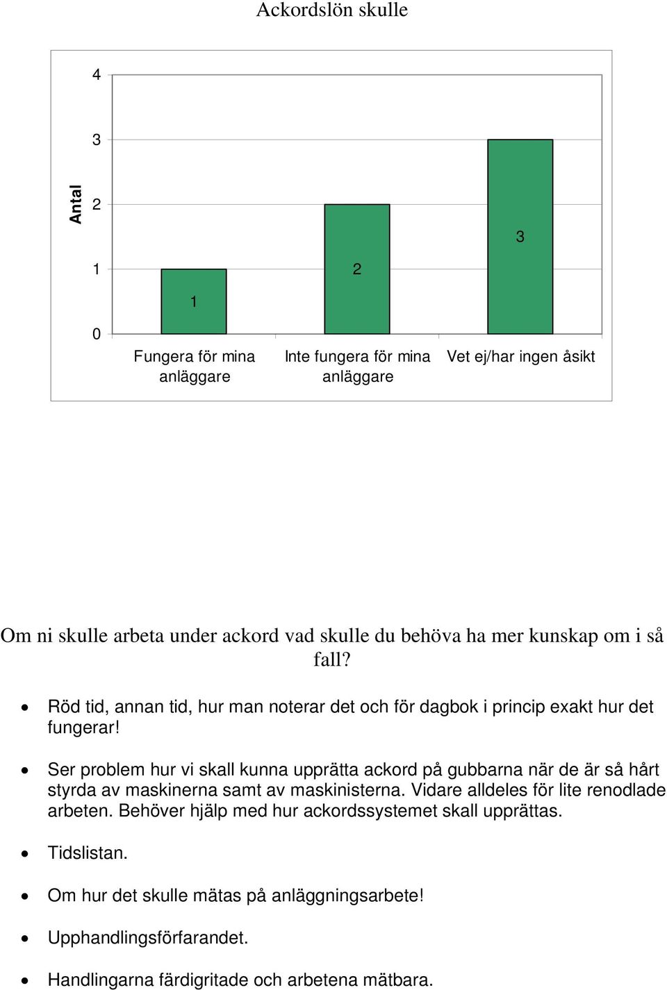 Ser problem hur vi skall kunna upprätta ackord på gubbarna när de är så hårt styrda av maskinerna samt av maskinisterna.