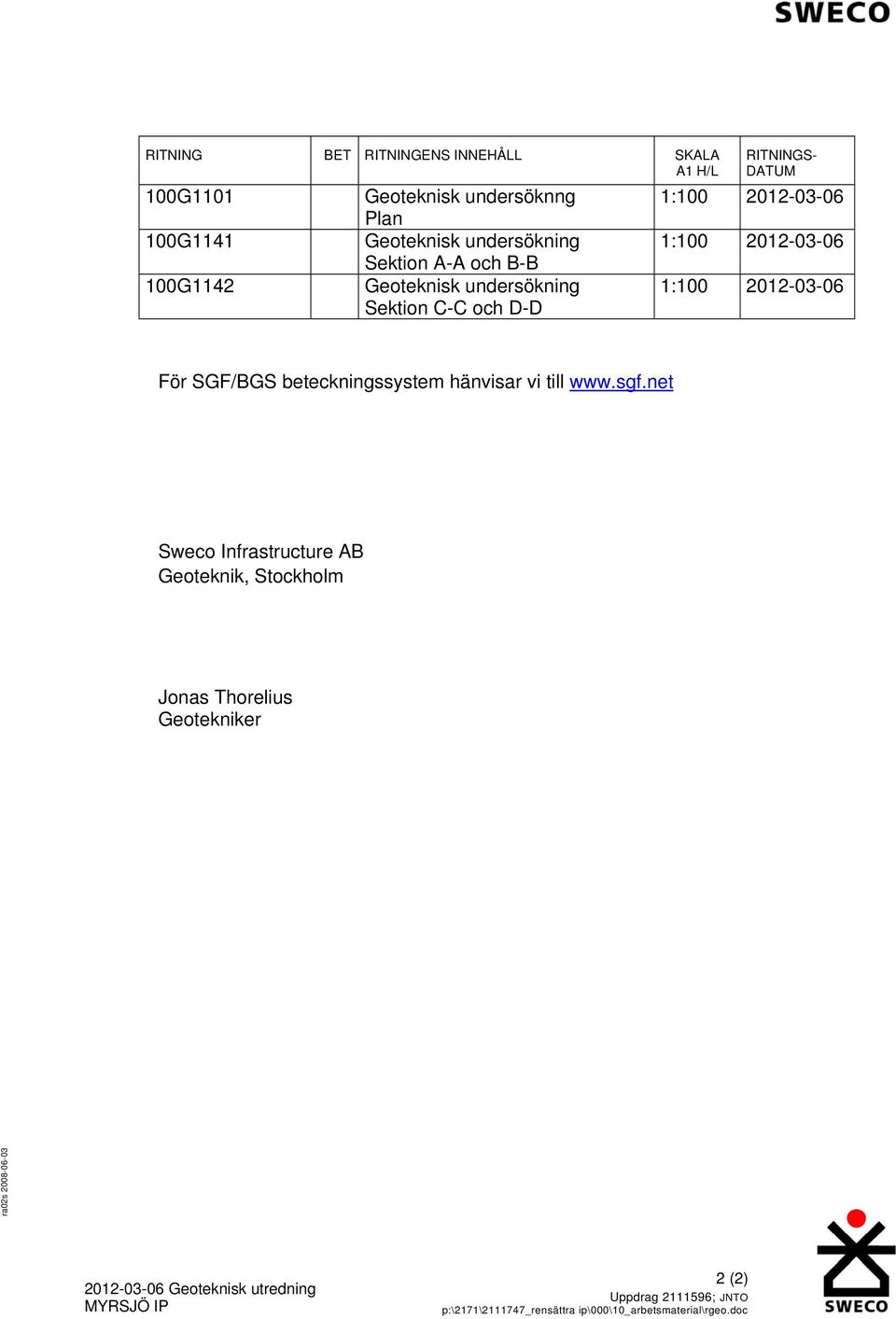 SGF/BGS beteckningssystem hänvisar vi till www.sgf.