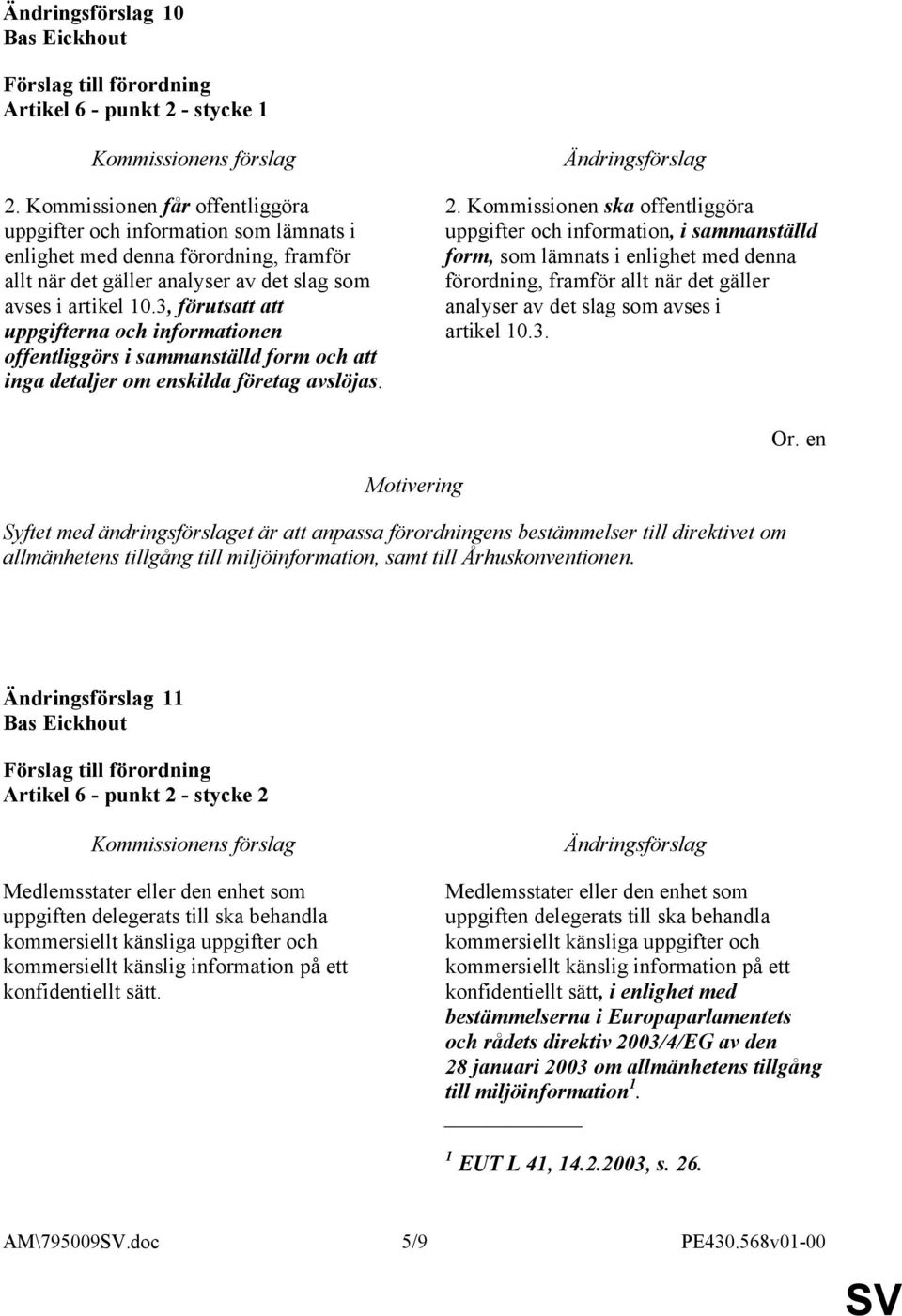 3, förutsatt att uppgifterna och informationen offentliggörs i sammanställd form och att inga detaljer om enskilda företag avslöjas. 2.