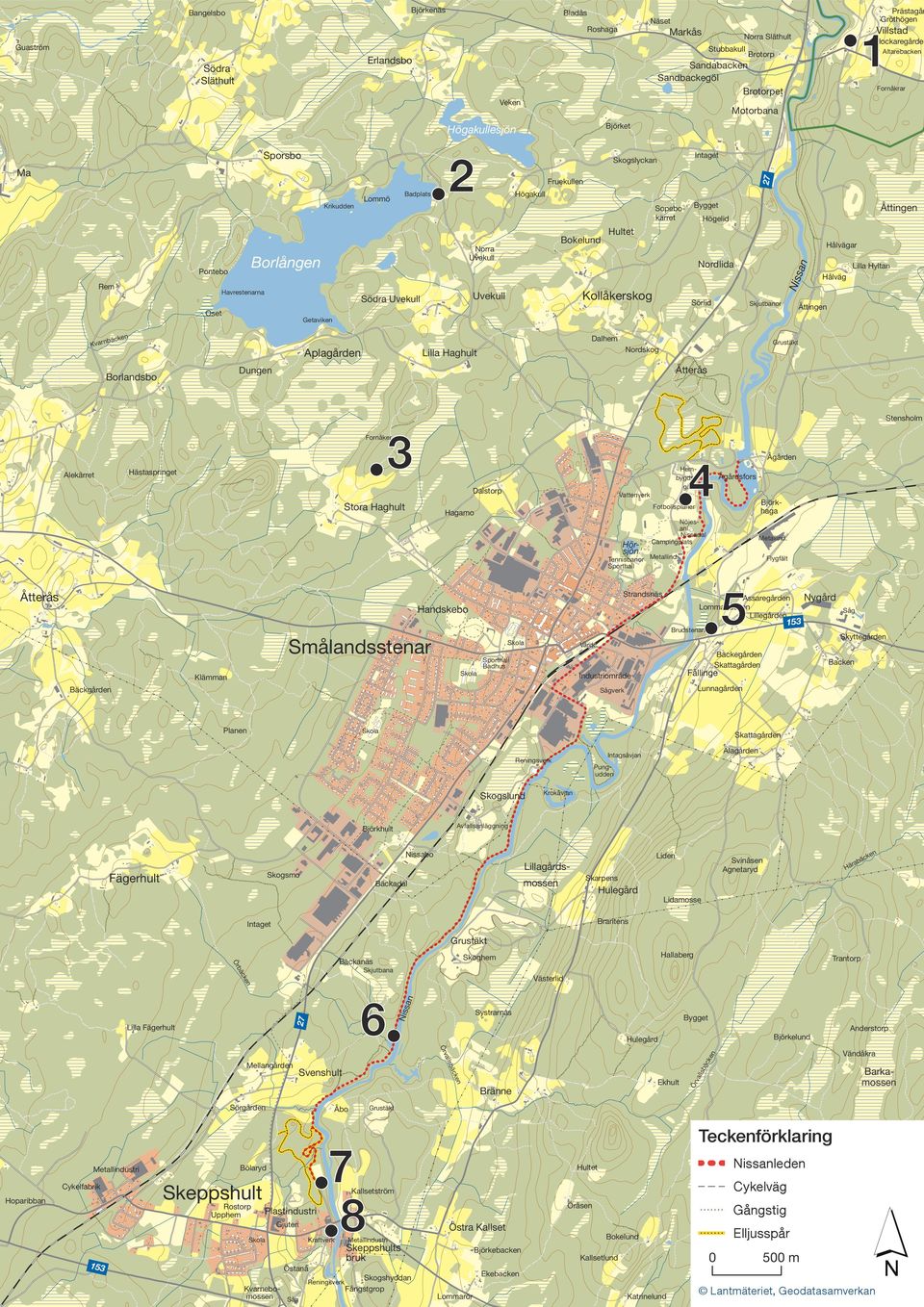 Bygget kärret Högelid Nordlida Sörlid Skjutbanor Nissan Åttingen Prästagår Gröthögen Villstad 1Klockaregården Altarebacken Fornåkrar Hålvägar Lilla Hyltan Hålväg Åttingen Kvarnbäcken Borlandsbo