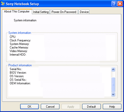 Använda din VAIO-dator Installera datorn med Sony Notebook Setup Verktyget Sony Notebook Setup ger dig tillgång till systeminformation och systeminställningar, samt låter dig aktivera lösenordsskydd
