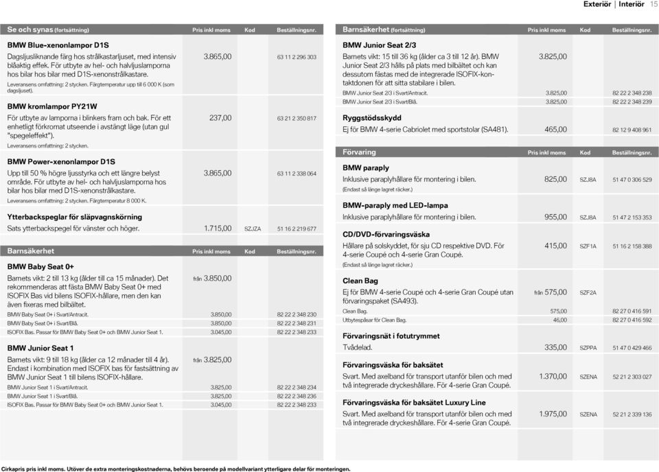 Leveransens omfattning: 2 stycken. Färgtemperatur upp till 6 000 K (som dagsljuset). BMW kromlampor PY21W För utbyte av lamporna i blinkers fram och bak.