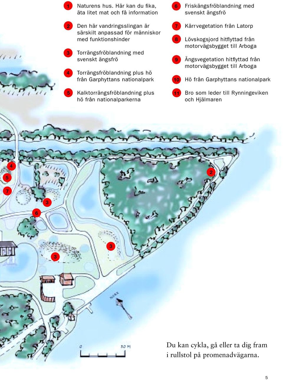 funktionshinder Torrängsfröblandning med svenskt ängsfrö Torrängsfröblandning plus hö från Garphyttans nationalpark 7 8 9 10 Kärrvegetation från Latorp Lövskogsjord