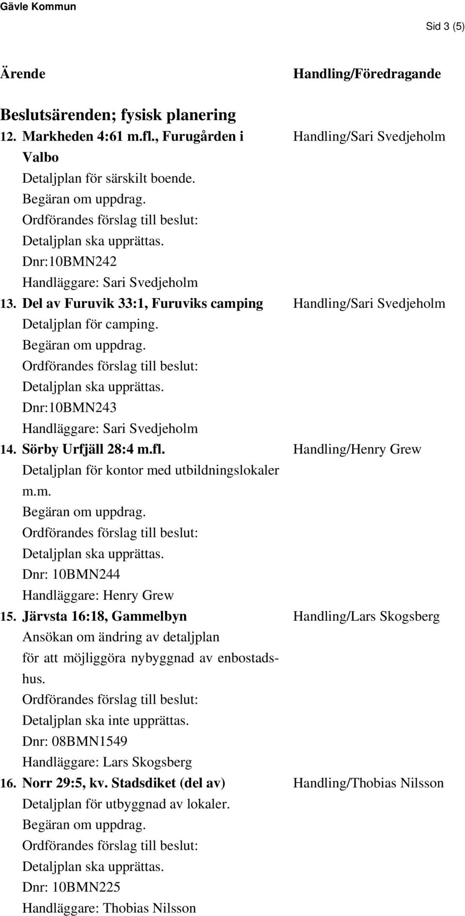 Järvsta 16:18, Gammelbyn Ansökan om ändring av detaljplan för att möjliggöra nybyggnad av enbostadshus. Detaljplan ska inte upprättas. Dnr: 08BMN1549 Handläggare: Lars Skogsberg 16. Norr 29:5, kv.