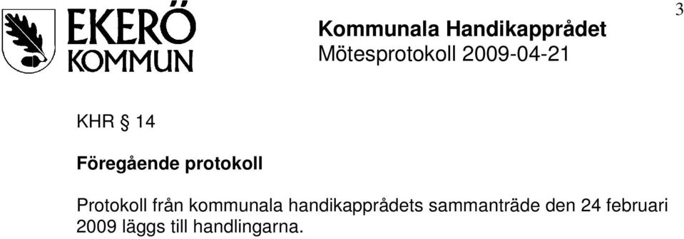 handikapprådets sammanträde den