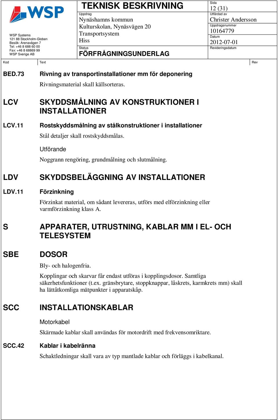 Utförande Noggrann rengöring, grundmålning och slutmålning. LDV LDV.