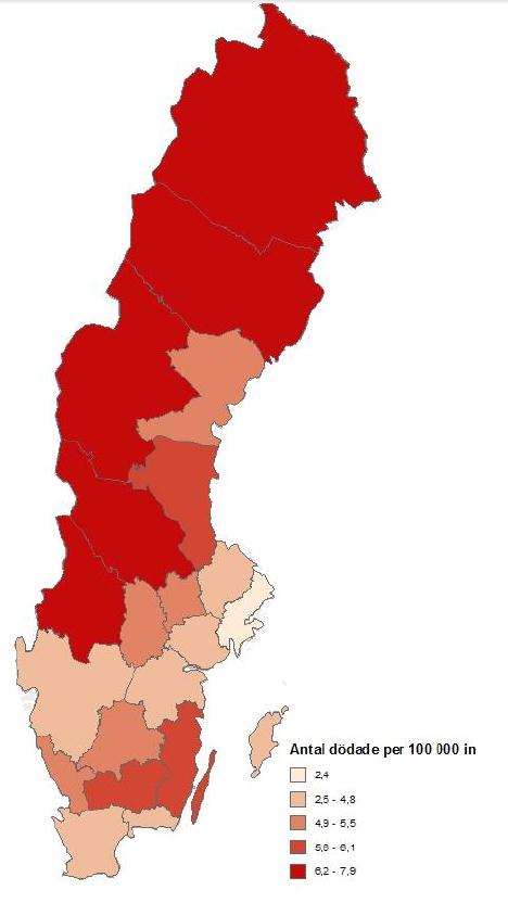 339 av 543 = 62,4% Vårddygn /100.