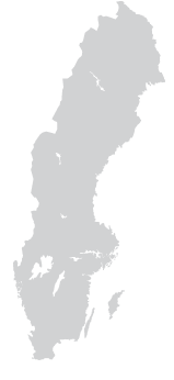 Figur 3.1 Spridning av Totalkampanjens byggnader i Sverige. 3.1 Avtal, utbildning och konsultuppdrag Alla projekt har genomförts med hjälp av konsulter som varje fastighetsägare själv haft ansvar för att handla upp.