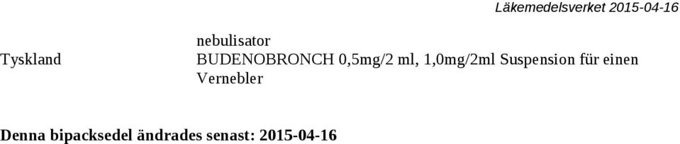 1,0mg/2ml Suspension für einen