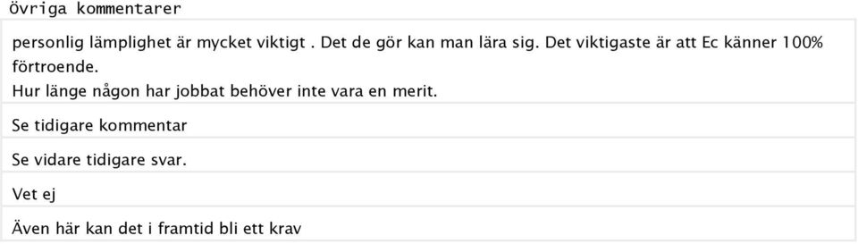 Det viktigaste är att Ec känner 100% förtroende.