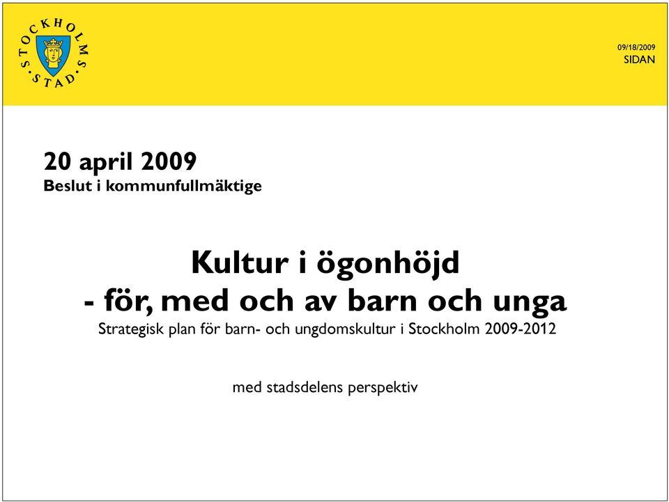 unga Strategisk plan för barn- och