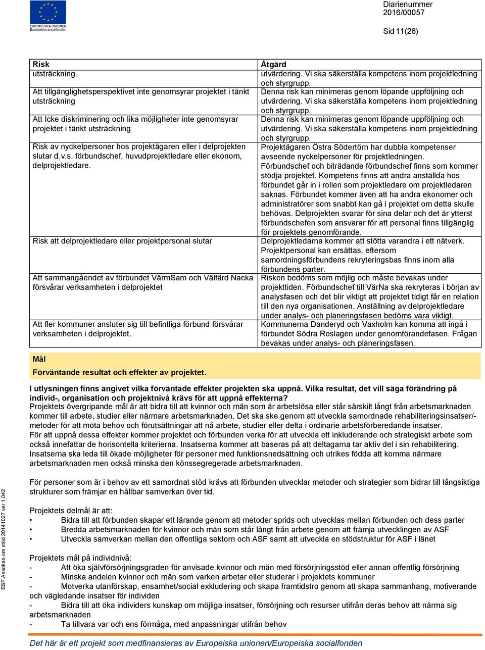 projektägaren eller i delprojekten slutar d.v.s. förbundschef, huvudprojektledare eller ekonom, delprojektledare.