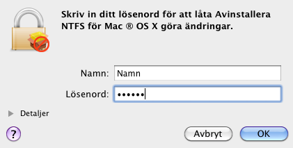 21 Avinstallera drivrutinen För att avinstallera Paragon NTFS för Mac OS X gör du följande: 1.