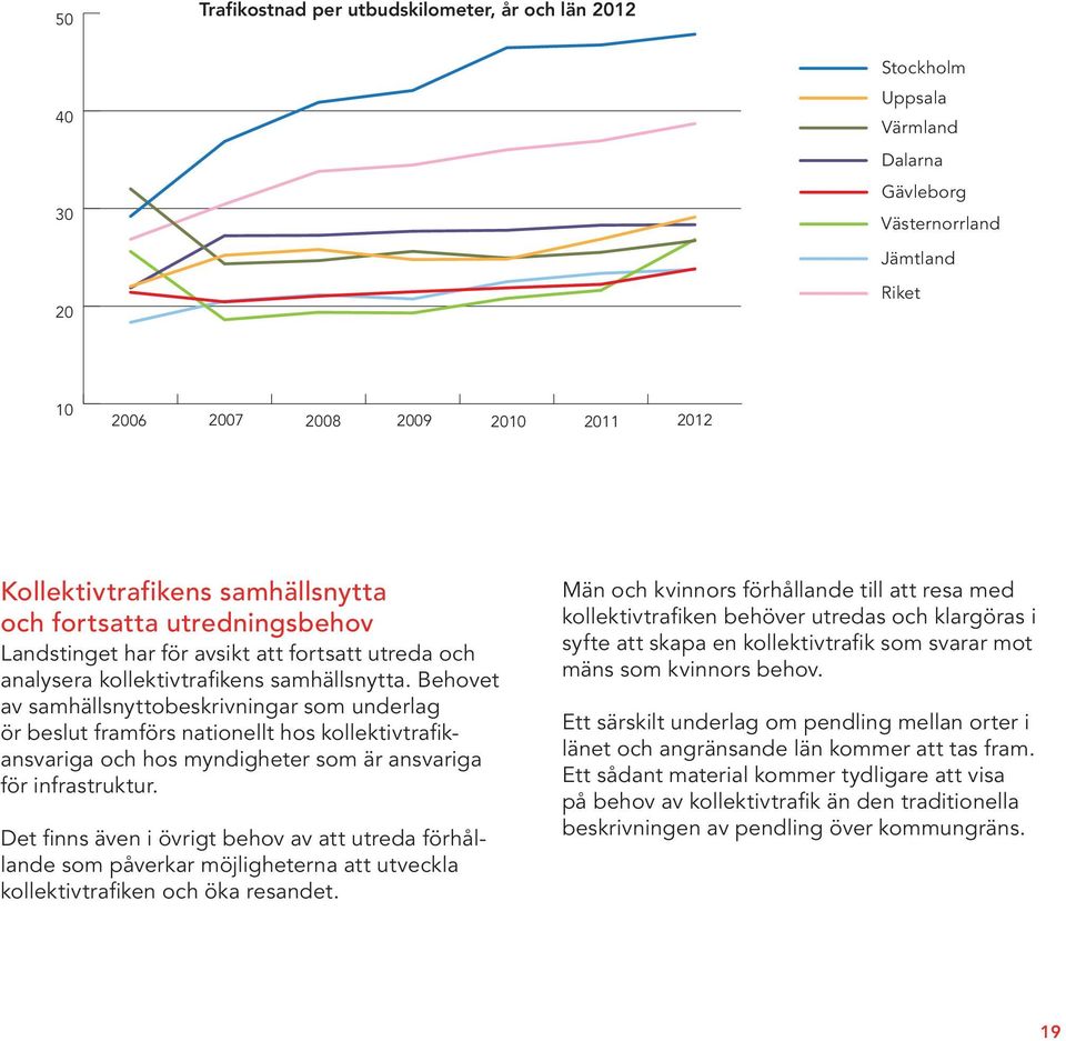 Behovet av samhällsnyttobeskrivningar som underlag ör beslut framförs nationellt hos kollektivtrafikansvariga och hos myndigheter som är ansvariga för infrastruktur.