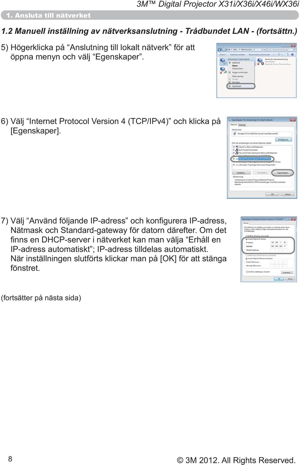 2 Manuell inställning av nätverksanslutning -