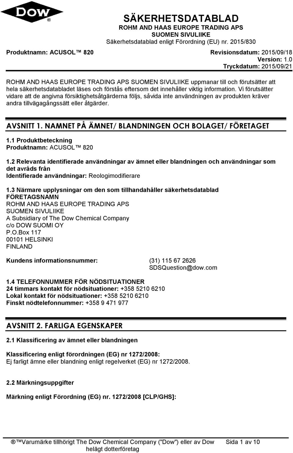 och förstås eftersom det innehåller viktig information.