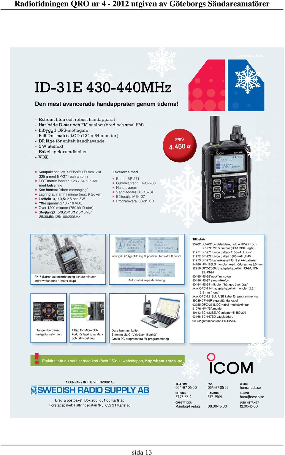 W uteffekt t - Enkel spektrumdisplay - VOX PRIS 4.