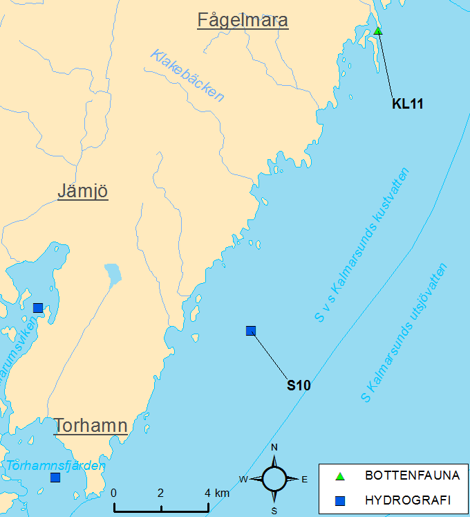 Medins Havs- och Vattenkonsulter AB Östra Blekingekusten/södra Kalmarsund (S1) Längs östra Blekingekusten i Kalmarsund ligger station S1 (Figur 26, Bilaga 1).