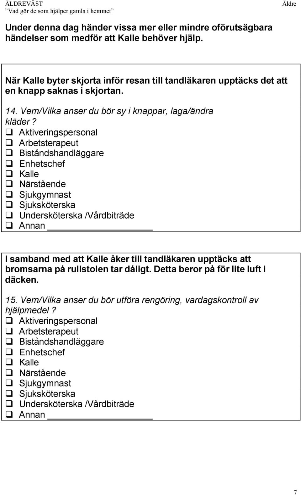 Vem/Vilka anser du bör sy i knappar, laga/ändra kläder?