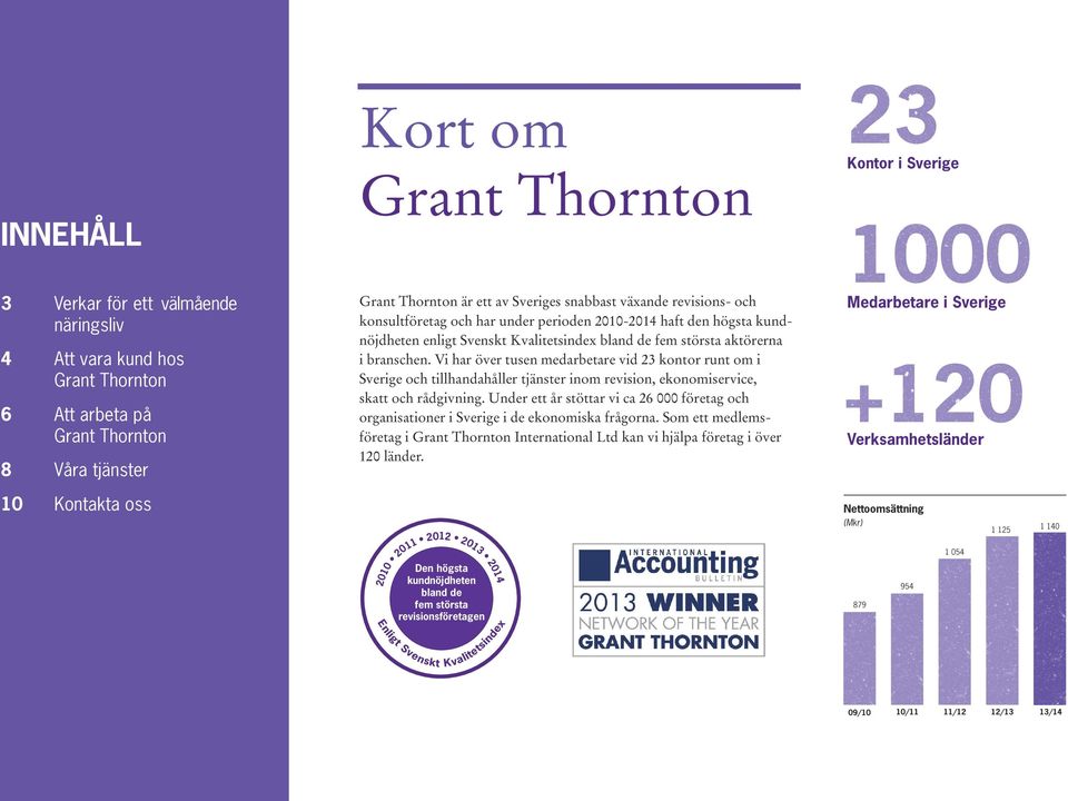 Vi har över tusen medarbetare vid 23 kontor runt om i Sverige och tillhandahåller tjänster inom revision, ekonomiservice, skatt och rådgivning.