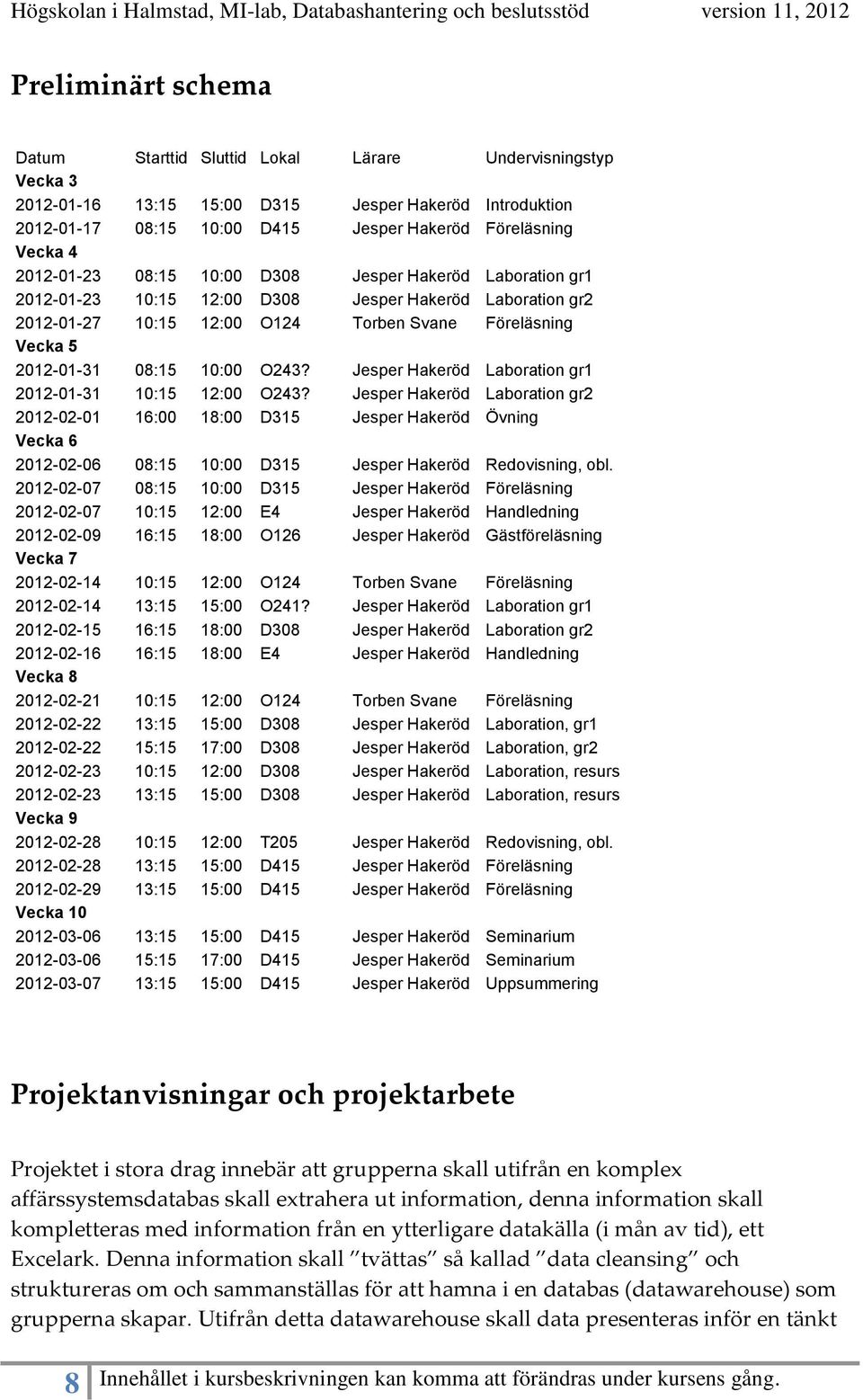 O243? Jesper Hakeröd Laboration gr1 2012-01-31 10:15 12:00 O243?