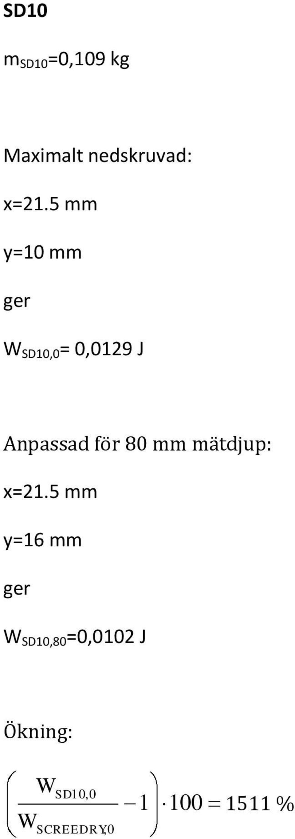 för 80 ätdjup: =21.