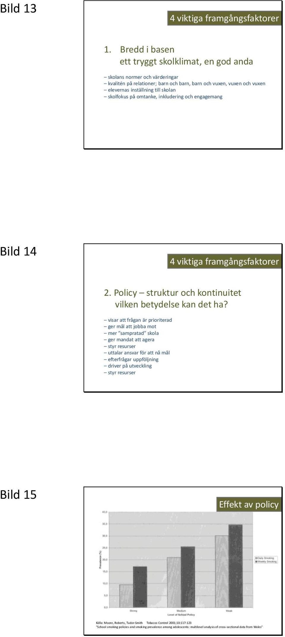 skolan skolfokus på omtanke, inkludering och engagemang Bild 14 2. Policy struktur och kontinuitet vilken betydelse kan det ha?