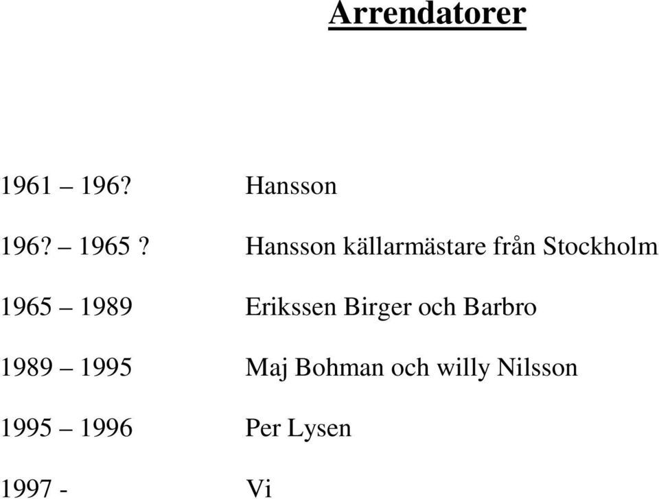 1989 Erikssen Birger och Barbro 1989 1995 Maj