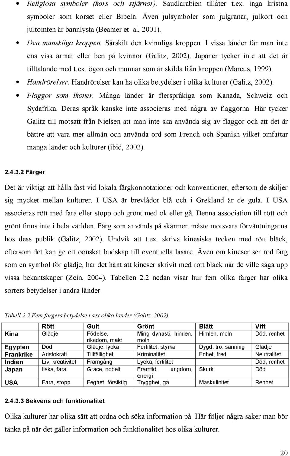 ögon och munnar som är skilda från kroppen (Marcus, 1999). Handrörelser. Handrörelser kan ha olika betydelser i olika kulturer (Galitz, 2002). Flaggor som ikoner.