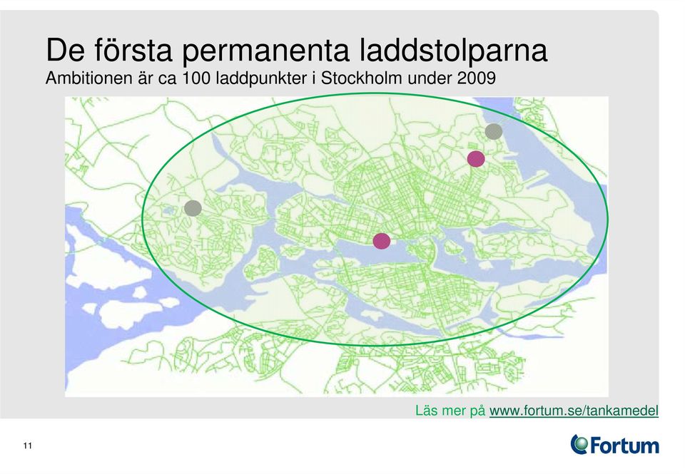 100 laddpunkter i Stockholm