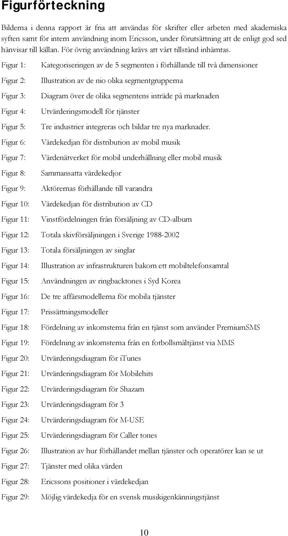 Figur 1: Figur 2: Figur 3: Figur 4: Figur 5: Figur 6: Figur 7: Figur 8: Figur 9: Figur 10: Figur 11: Kategoriseringen av de 5 segmenten i förhållande till två dimensioner Illustration av de nio olika