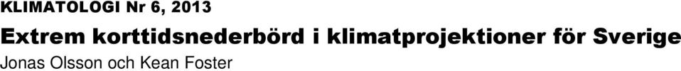 klimatprojektioner för