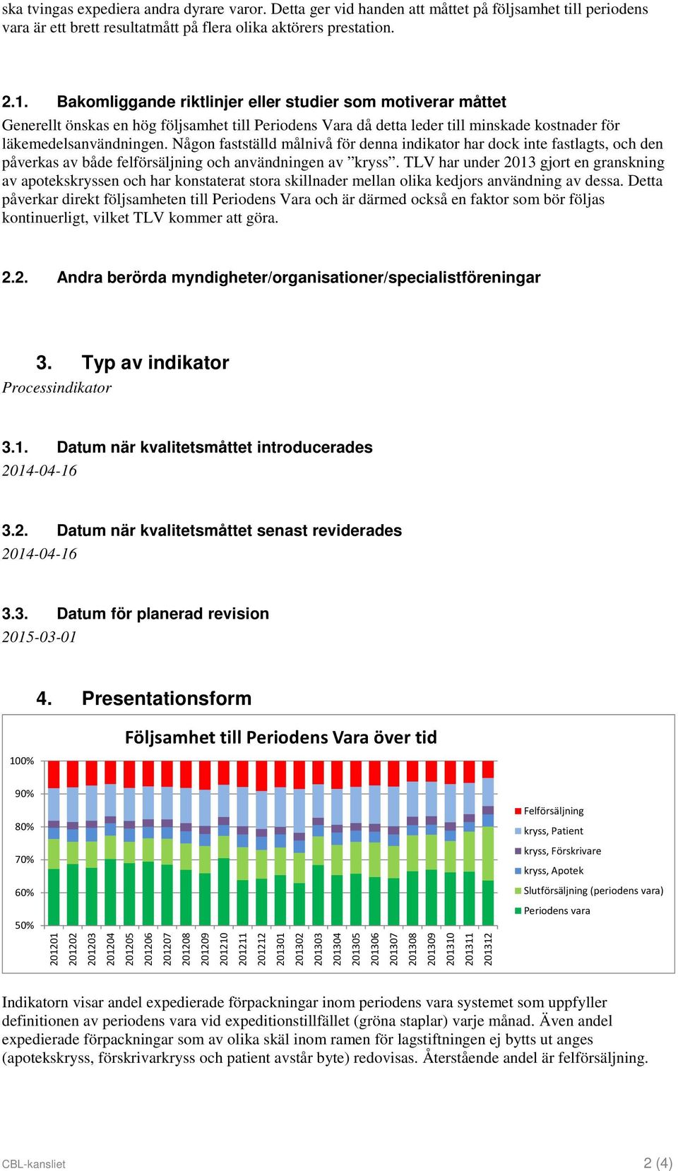 Någon fastställd målnivå för denna indikator har dock inte fastlagts, och den påverkas av både felförsäljning och användningen av kryss.